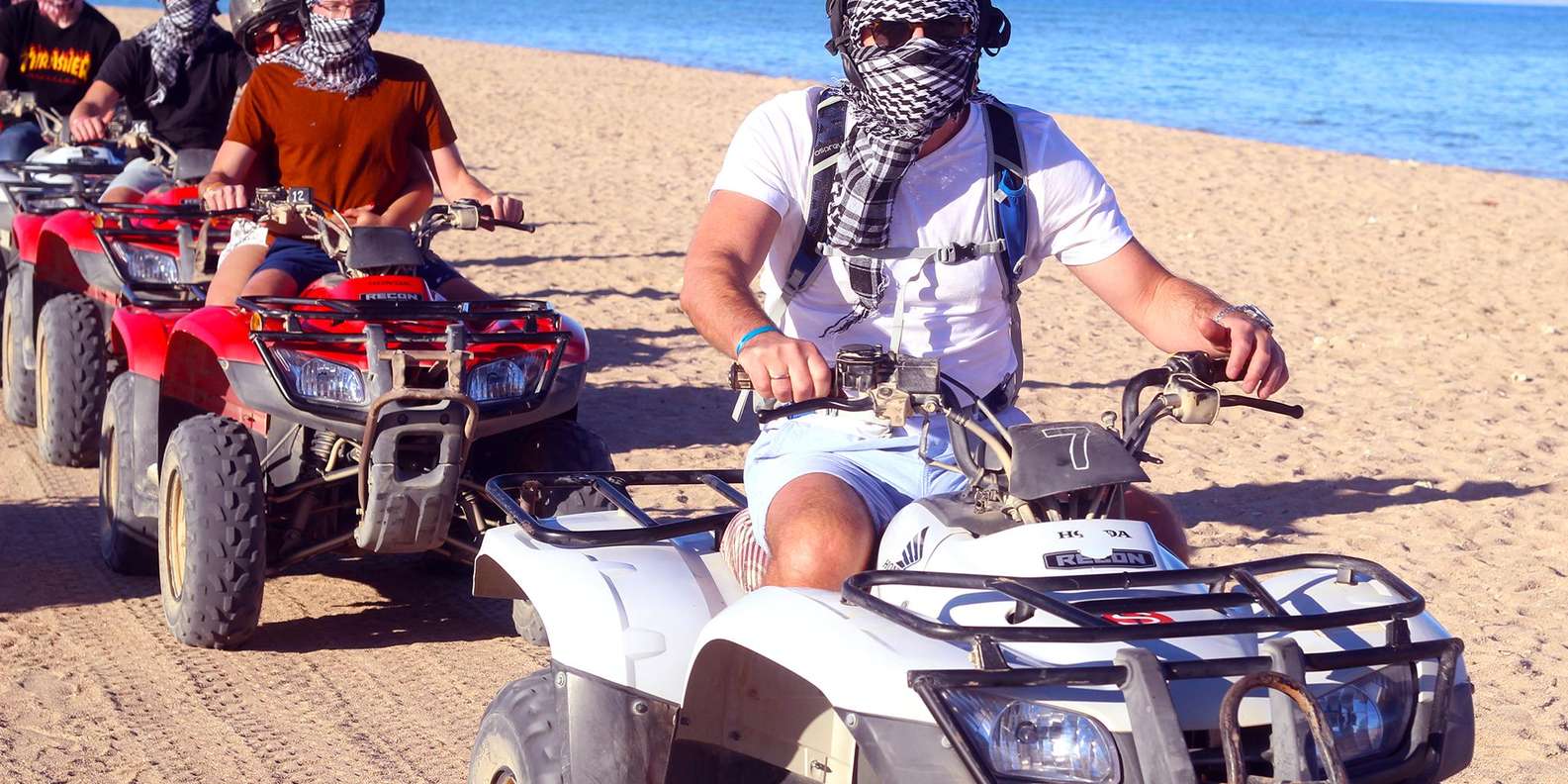 Parasailing over the Red Sea