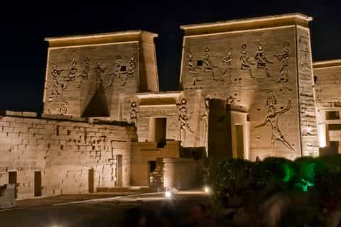 Aswan: Philae Temple Sound & Light Show with Entrance Fees