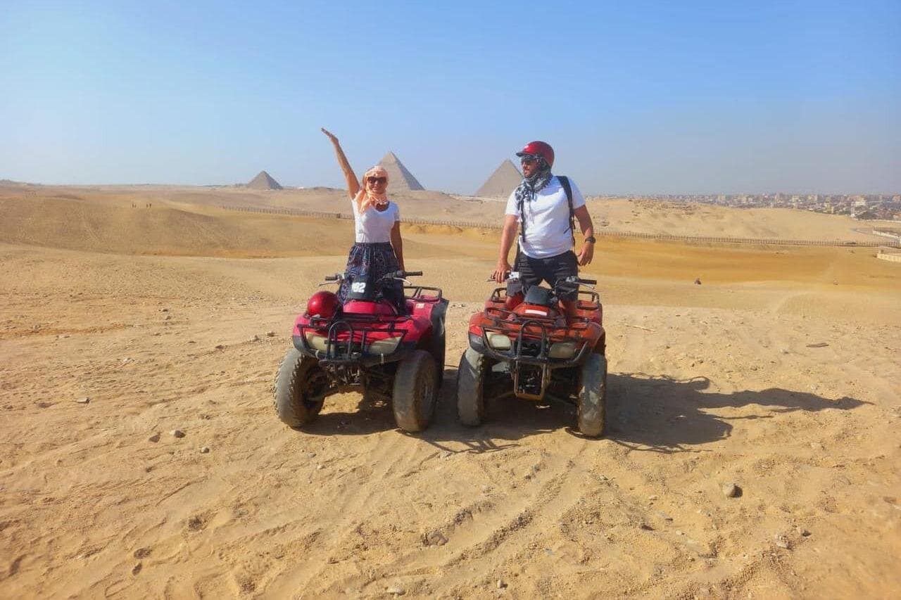 Quad Bike Around Giza Pyramids Sahara from Cairo Giza Hotel
