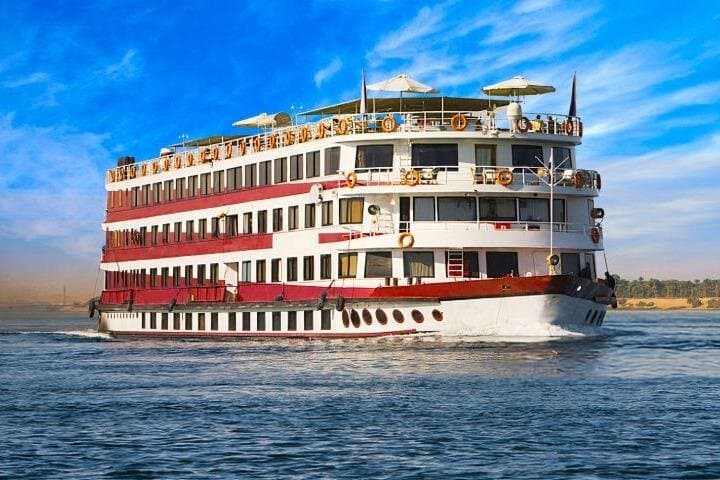 4-Days Nile Cruise sails Aswan to Luxor &Abu Simbel. Air Balloon
