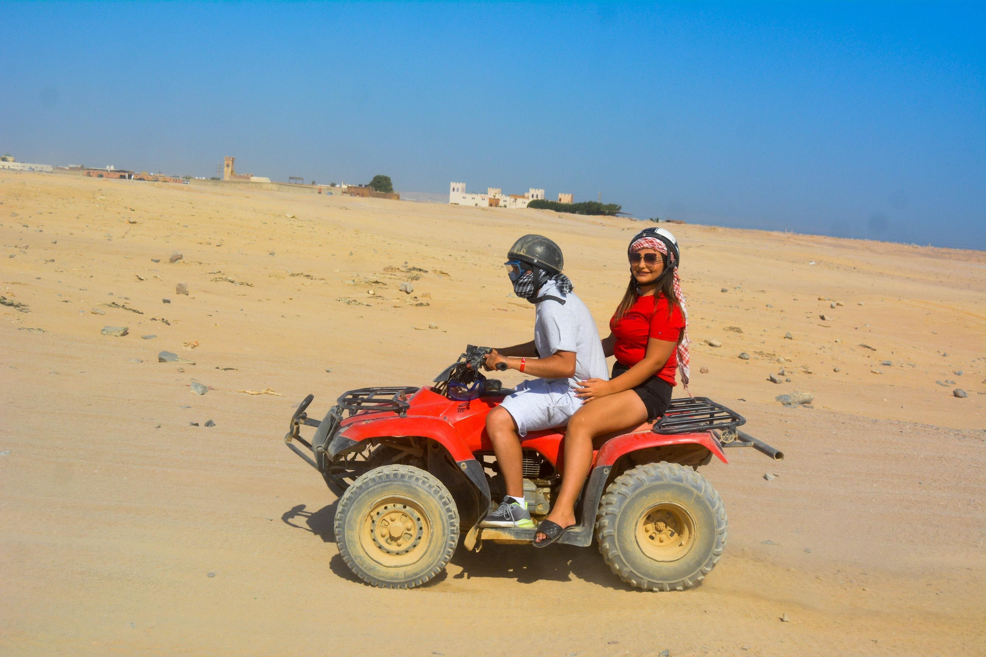 Hurghada 3 Hours Safari Quad Bike, Camel ride and free shopping