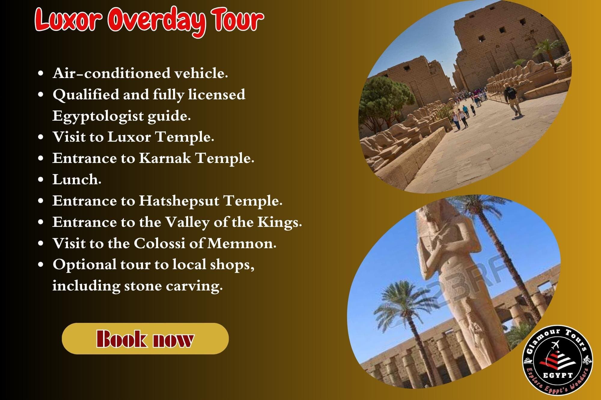 Full Day Tour from Hurghada to Visit Luxor with Lunch