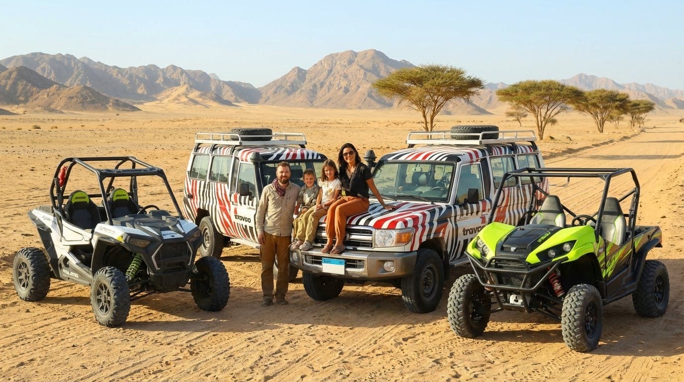 Premium sand buggy adventure with Bedouin food and tea from Sharm