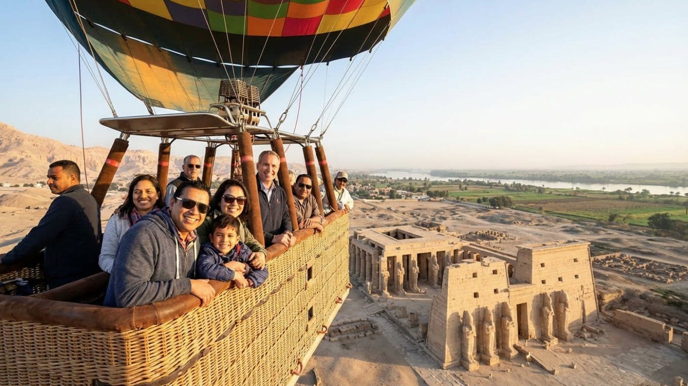 Premium Luxor Guided Tour from Hurghada and Hot Air Balloon Experience