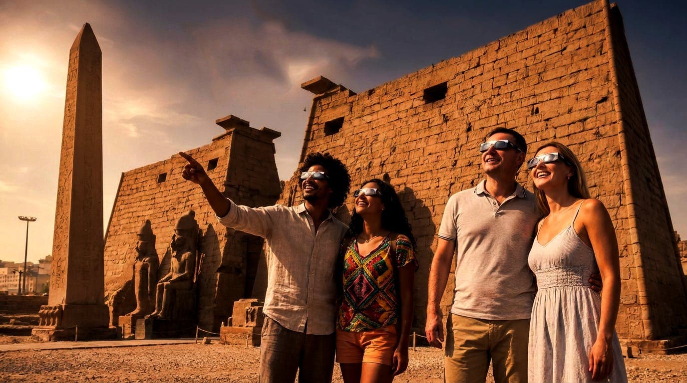 Ancient Luxor tour with solar eclipse of the century from Sharm