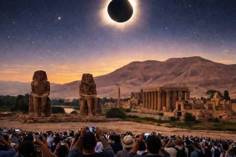 From Cairo Luxor Total Solar Eclipse 2027 by Air
