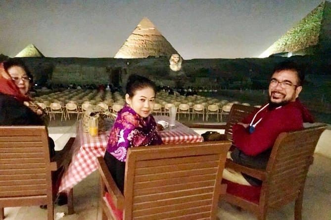 sound and light spectacular show at Giza pyramids