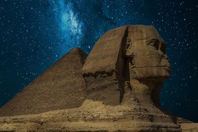 Giza Pyramids Evening Sound and Light Show from Cairo