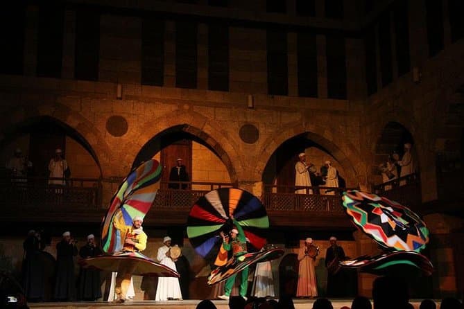 Cairo by night including Tanoura Show at Wikalet Al Ghouri Khan El Khalili Tahrir Square