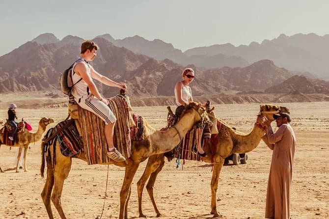 Hurghada: Jeep Safari, Camel Ride & Bedouin Village Tour