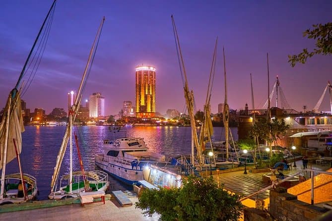 Felucca by Night in Cairo