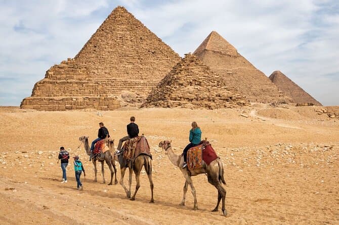Giza Pyramids and Sphinx with Camel Ride