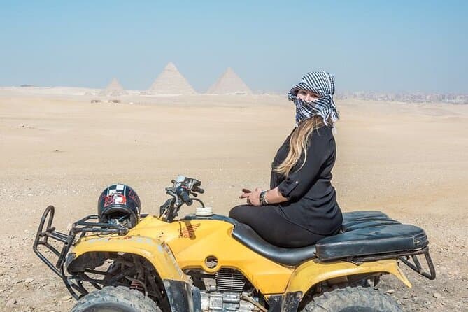 Private ATV Quad Bike adventure at Giza Pyramids with sunset