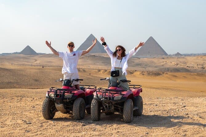 Day Tour of Giza Pyramids with Camel Ride and ATV Quad Bike