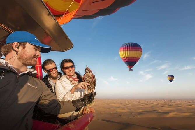 Sunrise hot air balloon flight over luxor