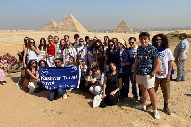 Exploring Giza Pyramids and Sphinx with Camel Ride
