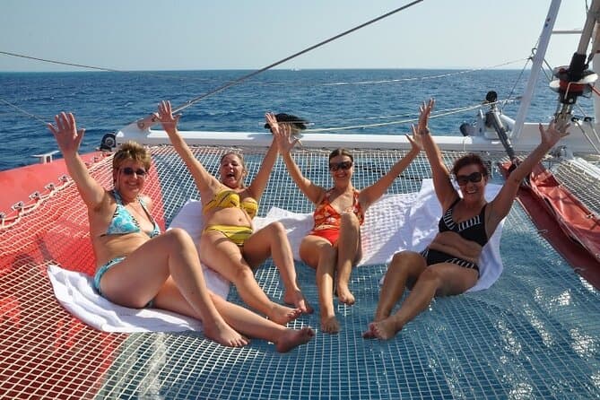 Catamaran Sailing on the Red Sea.