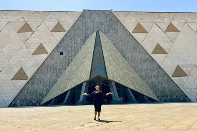 Pyramids, camel & Grand Egyptian Museum, Bazaar or Felucca or ATV