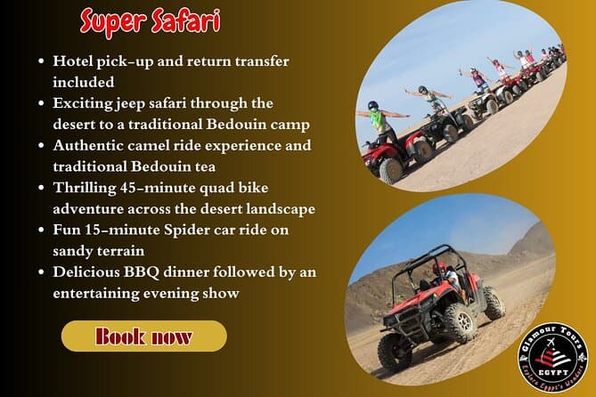 Super Safari in Hurghada: Quad Bike, Spider Car, Jeep & BBQ