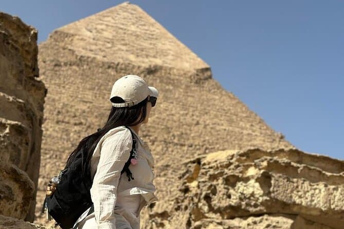 Explore Giza Pyramids & GEM (with Lunch & Camel or ATV included)