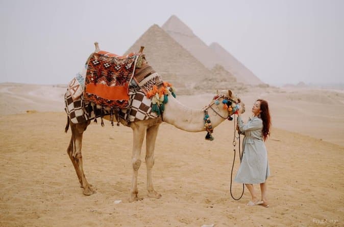 Private Half-Day guided Trip to Giza Pyramids with Camel-Riding
