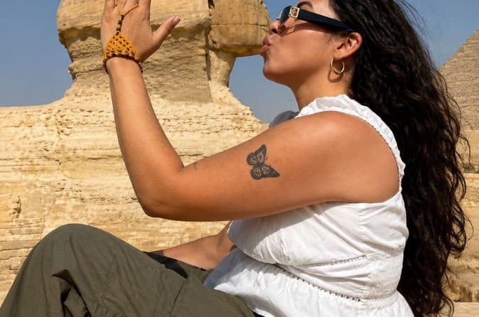 Full Day guided tour to Giza pyramids Sphinx Coptic Old Cairo and Khan el-Khalili Bazaar