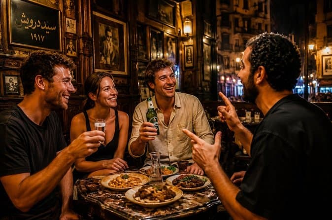 Cairo Night Food and Bars Downtown Street Food & Historic Pubs