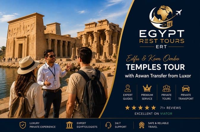Private Edfu & Kom Ombo Temples Tour from Luxor to Aswan