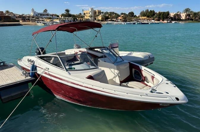 Luxury Private Speedboat from Gouna Dolphin House Bayoud Island