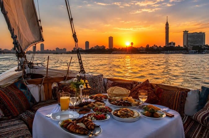 Private Cairo Sunset Escape at Nile Felucca with Hotel Pickup