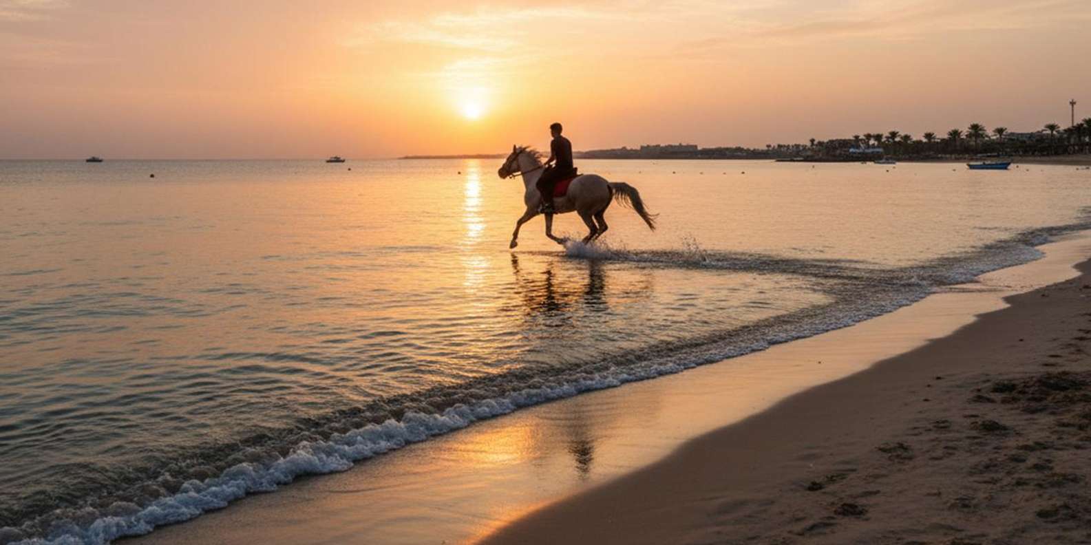 From Hurghada: Red Sea Sunrise and Desert Horseback Riding