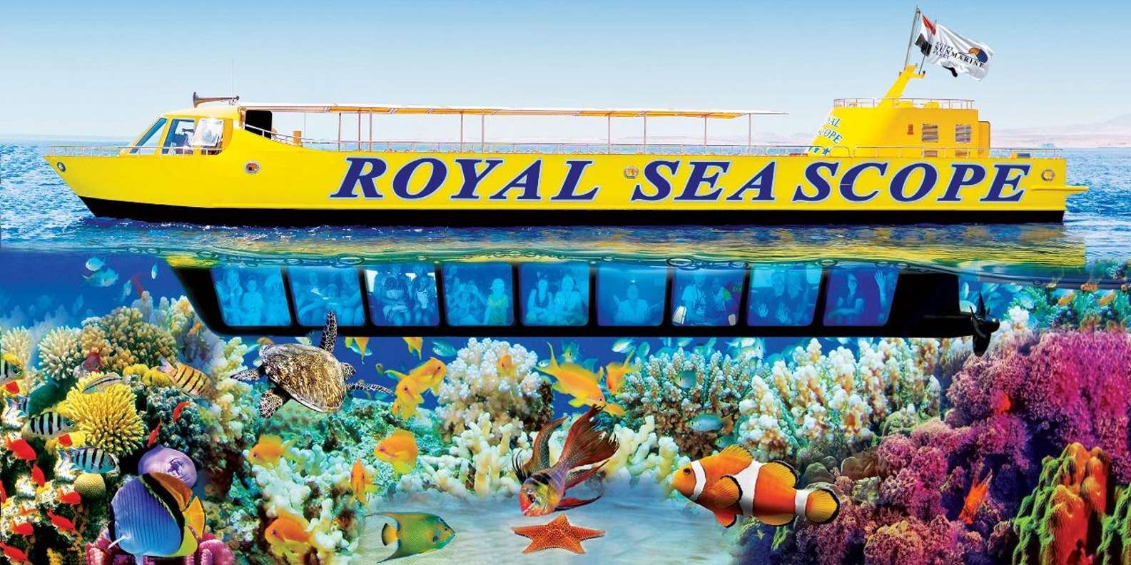 Hurghada: Royal Seascope Submarine Cruise with Snorkel Stop