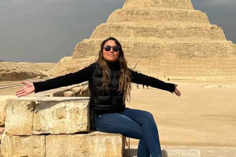 Sakkara's Pyramids & Tombs, Farm Lunch & Folkloric carpets.
