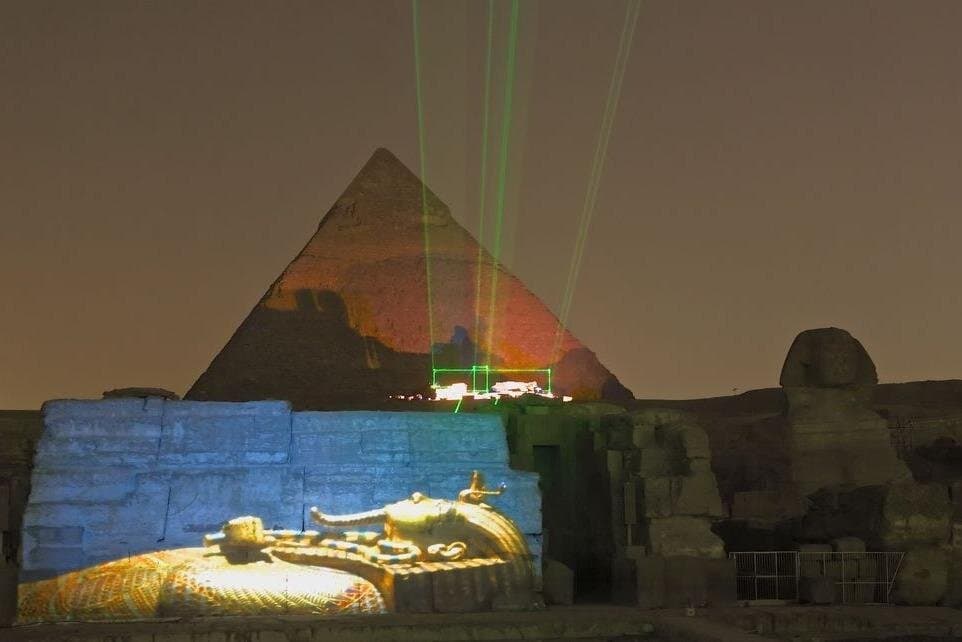 Pyramids Sphinx Sound and Light Show at Giza city