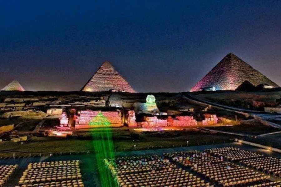 Giza Pyramids Sound and Light Show with Private Transport