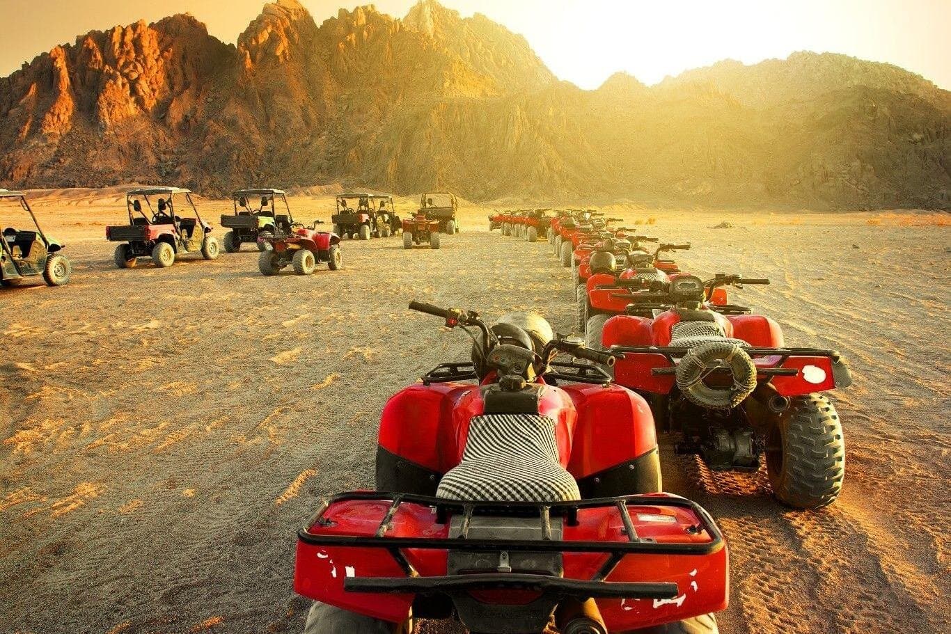 Exploring Hurghada and Mountain Views on a Sunset Quad Tour