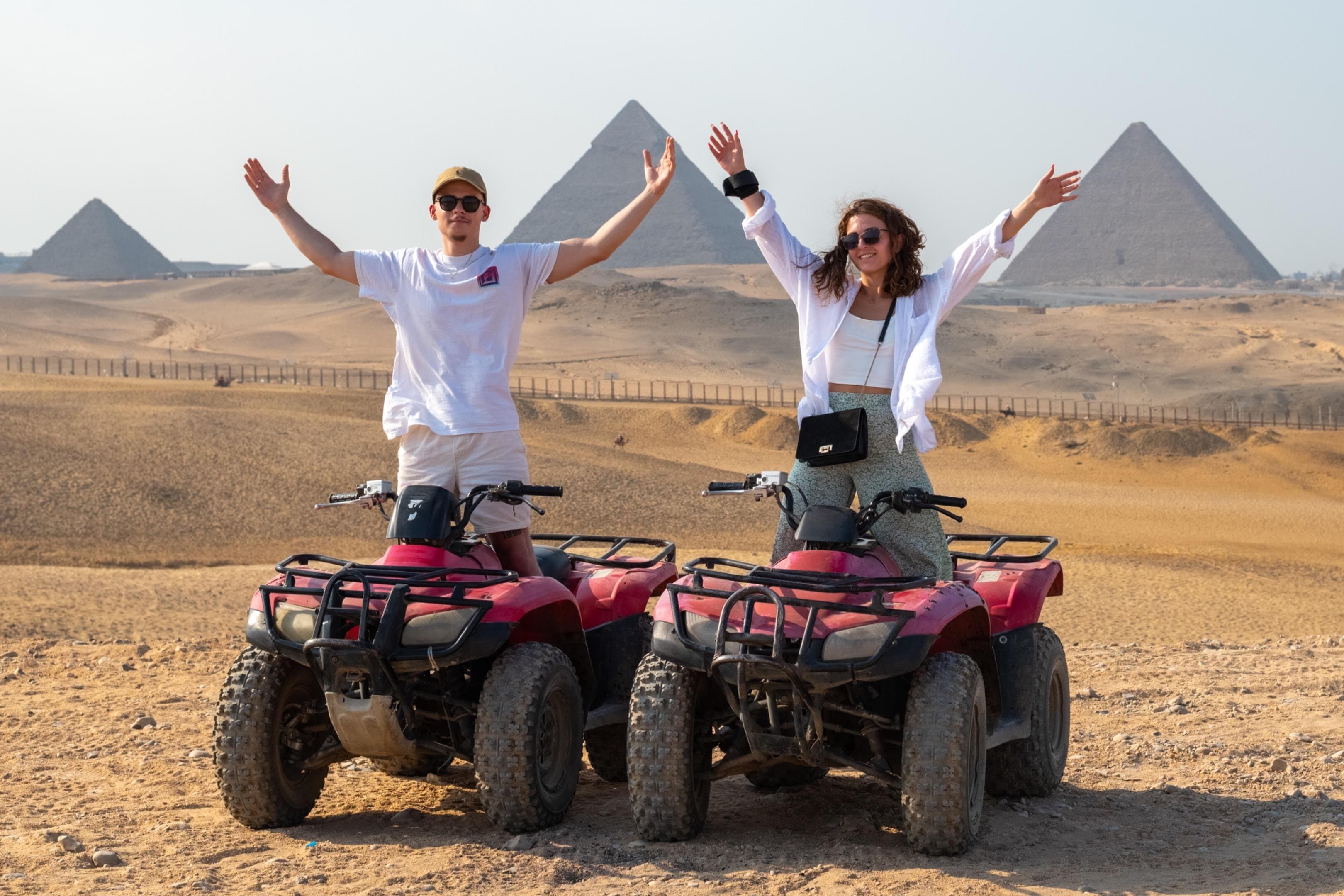 Giza Pyramids with Camel Ride, ATV, Nile Felucca & Shopping Tour