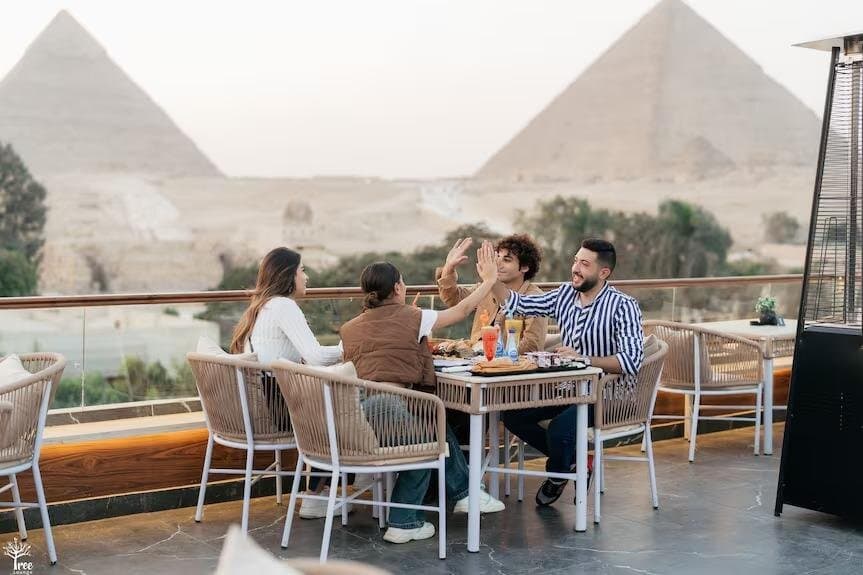 Pyramids View Terrace with Breakfast or Lunch or Dinner