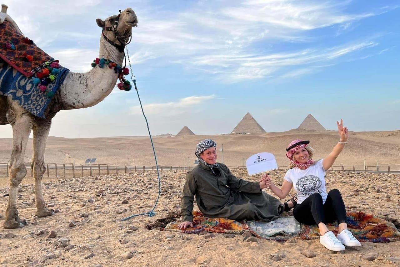 Giza Pyramids Sunset by Camel Activity