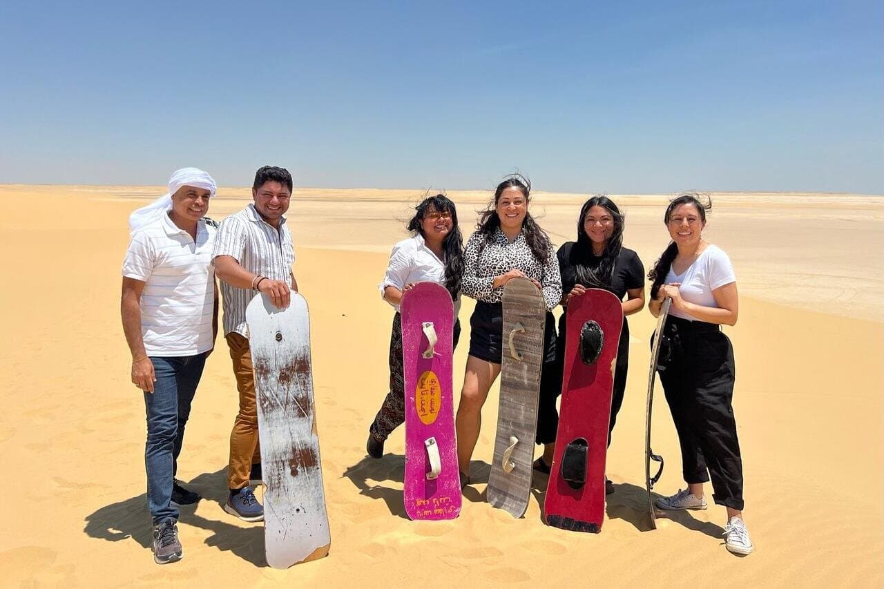Enjoy Fayoum & Sandboarding with Egyptian Lunch at Tunis village.