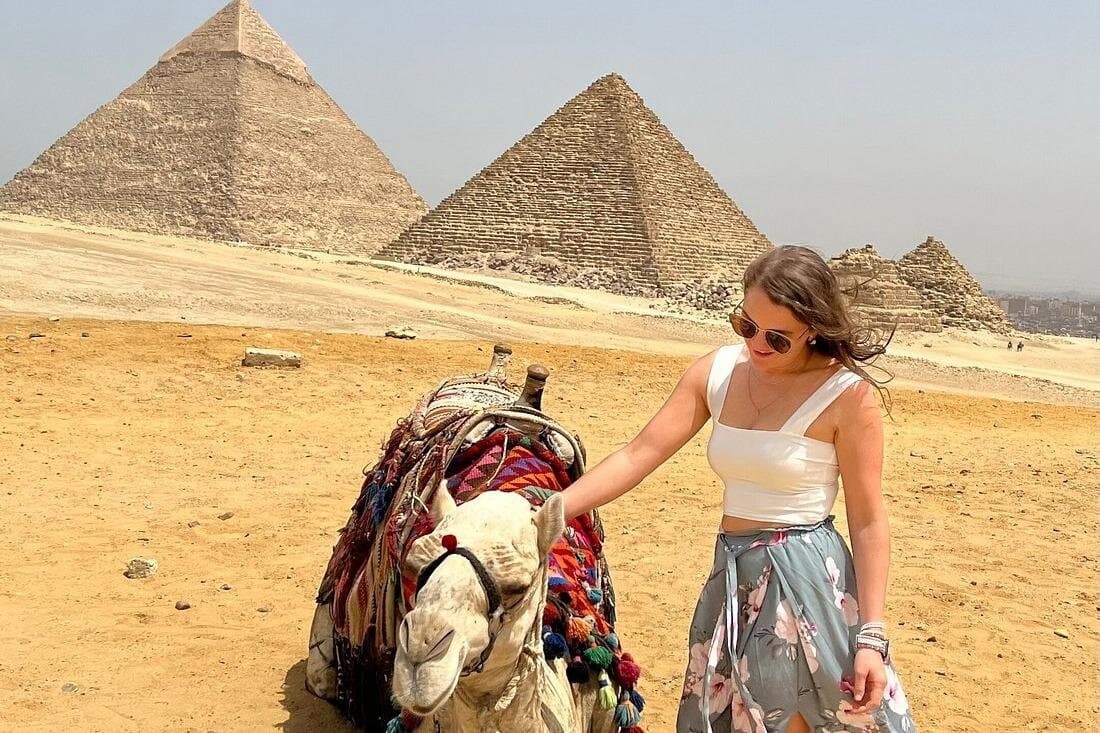 Giza Pyramids, Sphinx, Camel Ride, Lunch & Inside pyramids