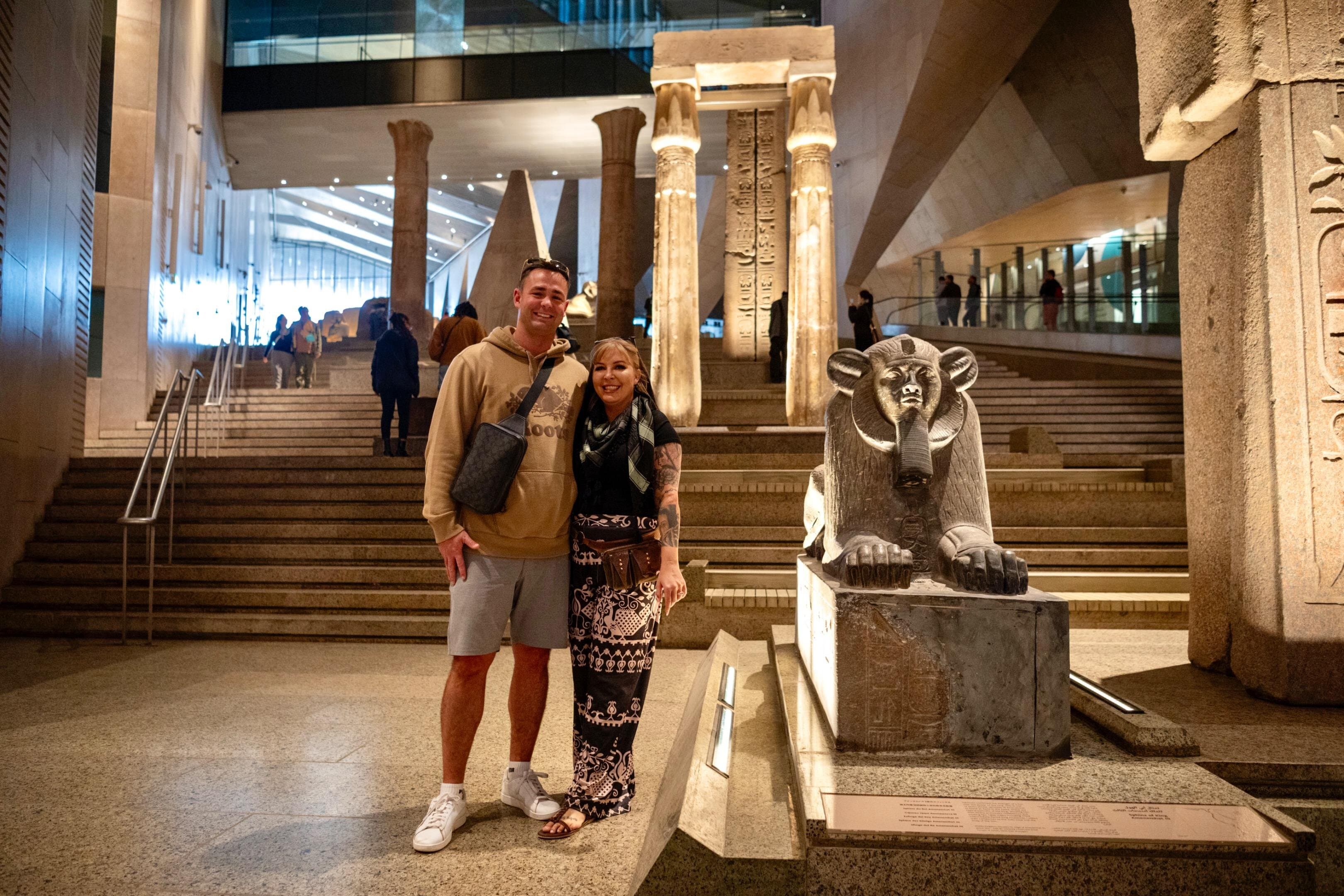 Grand Egyptian Museum Giza Pyramids and Nile Felucca ride