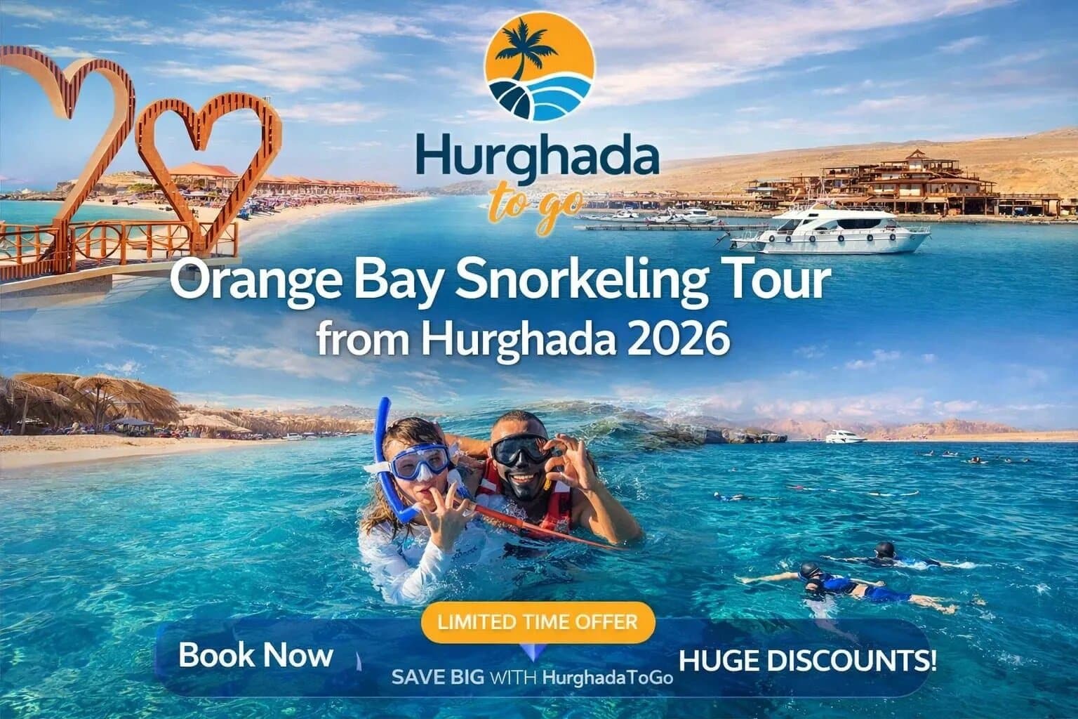 Orange Bay VIP Boat Trip with Snorkeling, Lunch & Hotel Transfer