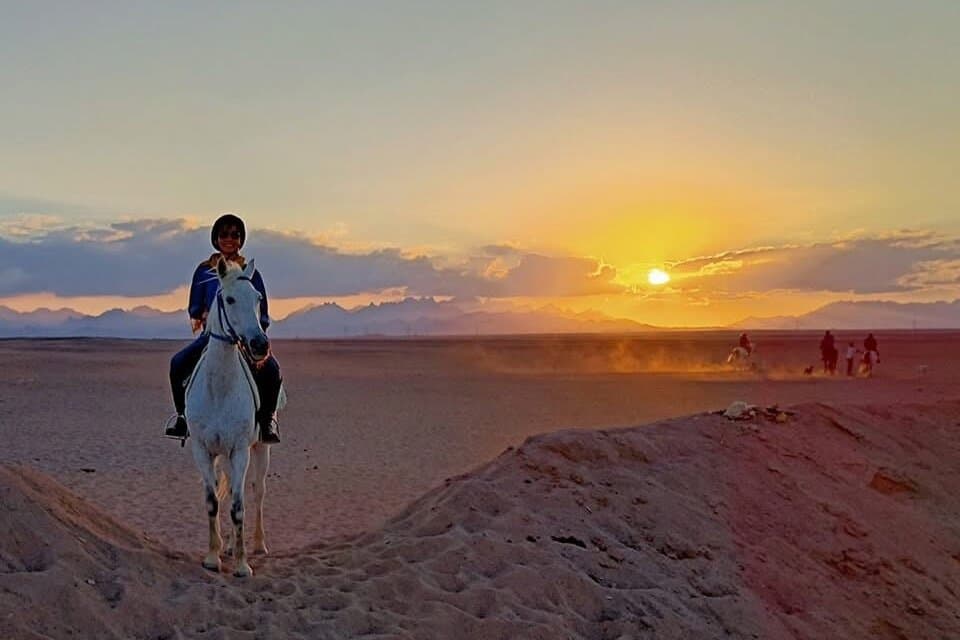 Sunset Horse and Camel Riding Adventure from Hurghada
