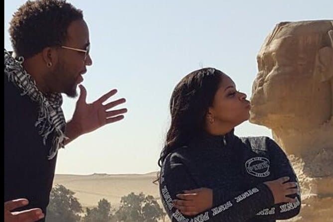 guide on site 8 Hours tour to Giza pyramids Memphis and Sakkara