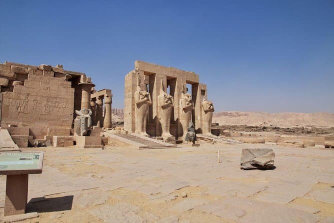 Ramesseum Temple and Carter House in Luxor
