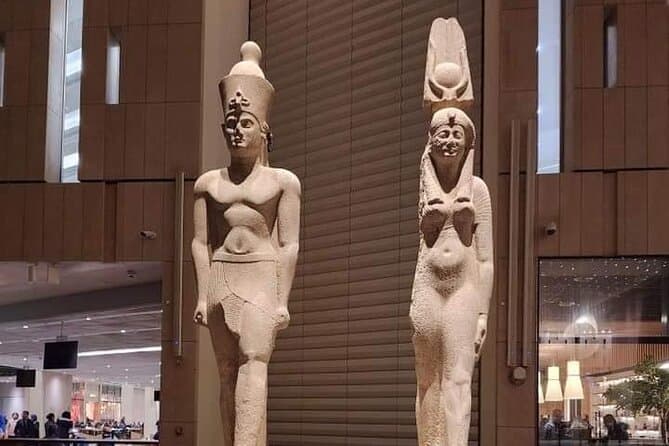 walking tour Grand Egyptian Museum, King Tut Gallery, Solar boat