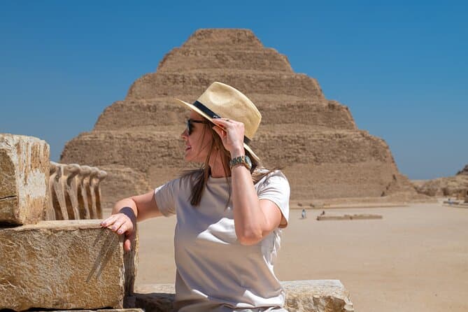 Giza Pyramids, Saqqara & Memphis Tour with Camel Ride & Lunch