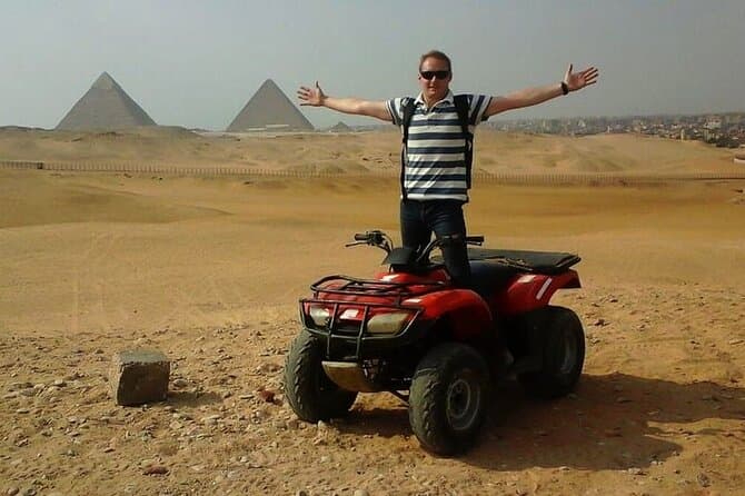 Cairo Private Quad Bike Desert Tour with Pyramids and Sunset