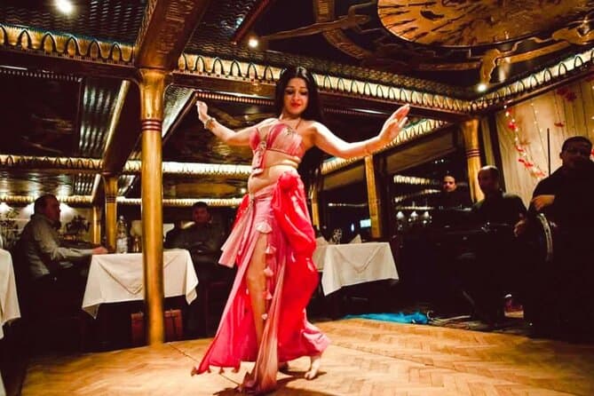 VIP Cairo Nile Dinner Cruise with Buffet, Belly Dance & Tanoura